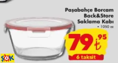 PAŞABAHÇE BORCAM BLACK&STORE SAKLAMA KABI 1050 CC